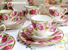 画像1: RA084 Royal Albert  ロイヤルアルバート オールドイングリッシュローズ ティートリオ (1)