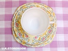 画像7: MB032 Colclough コルクラフ  ローズ＆ブルーフラワー ティートリオ (7)