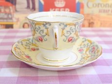 画像6: MB032 Colclough コルクラフ  ローズ＆ブルーフラワー ティートリオ (6)