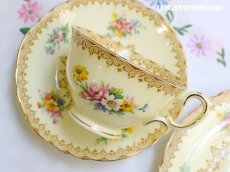 画像10: OB149 Crown Sttafordshire 　クラウンスタッフォードシャー フラワースプレイ ティートリオC (10)