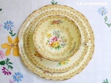 画像5: OB149 Crown Sttafordshire 　クラウンスタッフォードシャー フラワースプレイ ティートリオC (5)