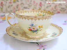 画像4: OB149 Crown Sttafordshire 　クラウンスタッフォードシャー フラワースプレイ ティートリオC (4)