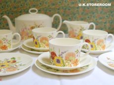 画像1: OB166 Wedgwood ウェッジウッド サマーブーケ ティートリオ (1)