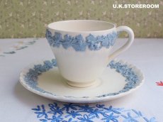 画像2: OB203 Wedgwood ウェッジウッド  クィーンズウエア コーヒーカップ＆ソーサーB (2)