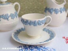 画像1: OB203 Wedgwood ウェッジウッド  クィーンズウエア コーヒーカップ＆ソーサーB (1)