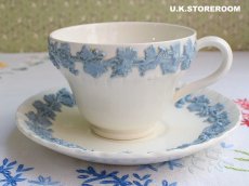 画像3: OB201 Wedgwood ウェッジウッド クィーンズウエア ティートリオB (3)