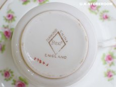 画像12: OB220 Blyth Porcelin/Diamond China  ブライスチャイナ ローズガーランド ティートリオA (12)