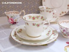 画像1: OB220 Blyth Porcelin/Diamond China  ブライスチャイナ ローズガーランド ティートリオA (1)