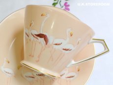 画像13: OB228 Old Noritake オールドノリタケ  フラミンゴ ティートリオ (13)