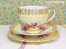 画像4: MB090 Imperial China  インペリアルチャイナ ローズパターン ティートリオ (4)