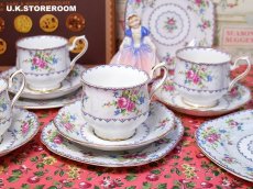 画像1: RA176 Royal Albert  ロイヤルアルバート プチポワン ティートリオ (1)