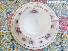 画像8: RA257 Royal Albert ロイヤルアルバート スイートバイオレット ティートリオ (8)