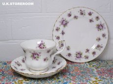 画像12: RA257 Royal Albert ロイヤルアルバート スイートバイオレット ティートリオ (12)