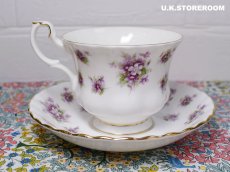 画像5: RA257 Royal Albert ロイヤルアルバート スイートバイオレット ティートリオ (5)