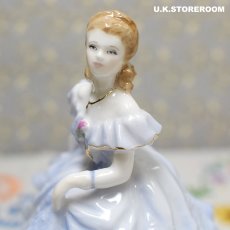 画像9: RW066 Royal Worcester  ロイヤルウースター デビュタント フィギュリン〜Lady Emma〜 (9)