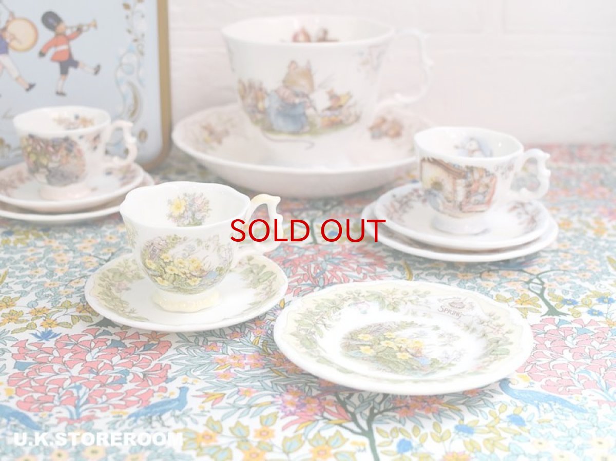 画像1: CH290 Royal Doulton Brambly Hedge  ブランブリーヘッジ スプリング ミニチュアティートリオ (1)