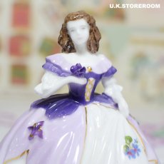 画像7: CP069 Coalport コールポート  フェアレストフラワーズ フィギュリン〜Violet〜 (7)