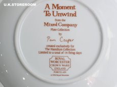 画像8: CH316 Royal Worcester  Pam Cooper   パム・クーパー  Mixed Company Collection  -A Moment To Unwind- ピクチャープレート  (8)