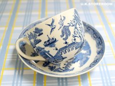 画像8: OB337 Wedgwood ウェッジウッド ウィローパターン ティーカップ＆ソーサー (8)