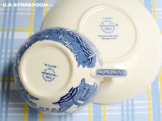 画像15: OB337 Wedgwood ウェッジウッド ウィローパターン ティーカップ＆ソーサー (15)