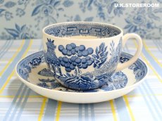 画像3: OB337 Wedgwood ウェッジウッド ウィローパターン ティーカップ＆ソーサー (3)