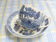 画像7: OB337 Wedgwood ウェッジウッド ウィローパターン ティーカップ＆ソーサー (7)