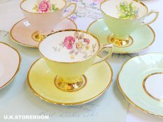 画像13: MB182  Clare China クレアチャイナ レモンイエロー ティートリオ (13)