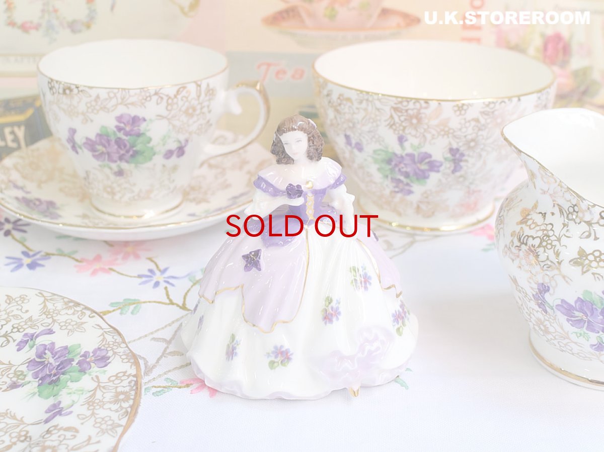 画像1: CP093 Coalport  コールポート フェアレストフラワーズ フィギュリン〜Violet〜 (1)