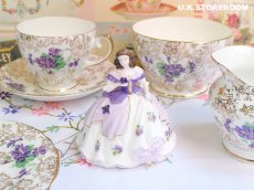 画像1: CP093 Coalport  コールポート フェアレストフラワーズ フィギュリン〜Violet〜 (1)