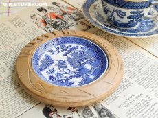 画像3: OB371  Willow Pattern  ウィローパターン 木製バタートレイ (3)