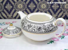 画像11: OB389 Wedgwood  ウェッジウッド フロレンティーンブラック ティーポット  (11)