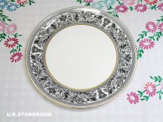 画像2: OB387 Wedgwood   ウェッジウッド フロレンティーンブラック BBプレート  (2)