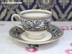 画像5: OB390 Wedgwood  ウェッジウッド フロレンティーンブラック  ティートリオ  (5)