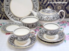 画像14: OB389 Wedgwood  ウェッジウッド フロレンティーンブラック ティーポット  (14)