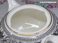 画像12: OB389 Wedgwood  ウェッジウッド フロレンティーンブラック ティーポット  (12)