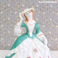 画像6: RW097 Royal Worcester  ロイヤルウースター ファッショナブルヴィクトリアンズ フィギュリン〜Lady Sarah〜 (6)