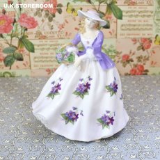 画像2: RW102 Royal Worcester  ロイヤルウースター フィギュリン〜Sweet Violet〜 (2)