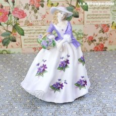 画像3: RW102 Royal Worcester  ロイヤルウースター フィギュリン〜Sweet Violet〜 (3)