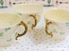 画像12: OB402 Belleek ベリーク  シャムロック テレビセット (12)