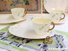 画像1: OB402 Belleek ベリーク  シャムロック テレビセット (1)