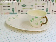 画像3: OB402 Belleek ベリーク  シャムロック テレビセット (3)