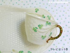 画像14: OB402 Belleek ベリーク  シャムロック テレビセット (14)