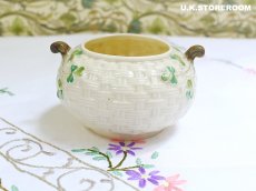 画像4: OB405 Belleek ベリーク  シャムロック シュガーポット (4)