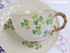 画像12: OB404 Belleek ベリーク  シャムロック ティーカップ＆ソーサー (12)