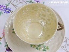 画像9: OB404 Belleek ベリーク  シャムロック ティーカップ＆ソーサー (9)