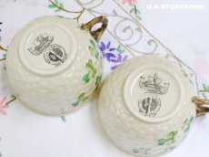 画像14: OB404 Belleek ベリーク  シャムロック ティーカップ＆ソーサー (14)