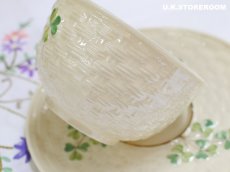 画像13: OB404 Belleek ベリーク  シャムロック ティーカップ＆ソーサー (13)