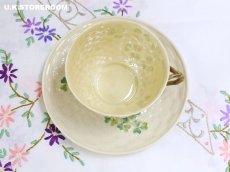 画像8: OB404 Belleek ベリーク  シャムロック ティーカップ＆ソーサー (8)