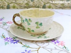 画像5: OB404 Belleek ベリーク  シャムロック ティーカップ＆ソーサー (5)