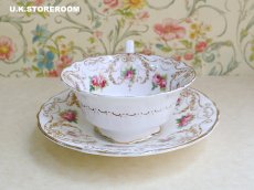 画像7: OB405 Royal Doulton  ロイヤルドルトン ローズパターン ティートリオ (7)